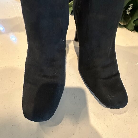 Isaac Mizrahi For Target Womens Black Knee-High Heeled Boots 9.5 Fabric Upper Si - Picture 8 of 11